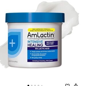AmLactin Intensive Healing Body Cream 12 Oz AHA 15% Lactic Acid Dry Skin Relief